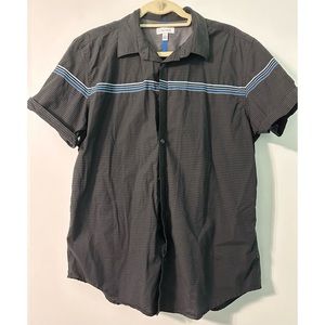 Calvin Klein Striped Cotton Button-Up Shirt – Summer Casual Classic | Size L